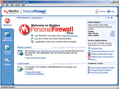 mcafee firewall issues windows 10